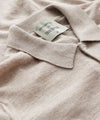John Smedley x Todd Snyder Long Sleeve Polo in Soft Fawn