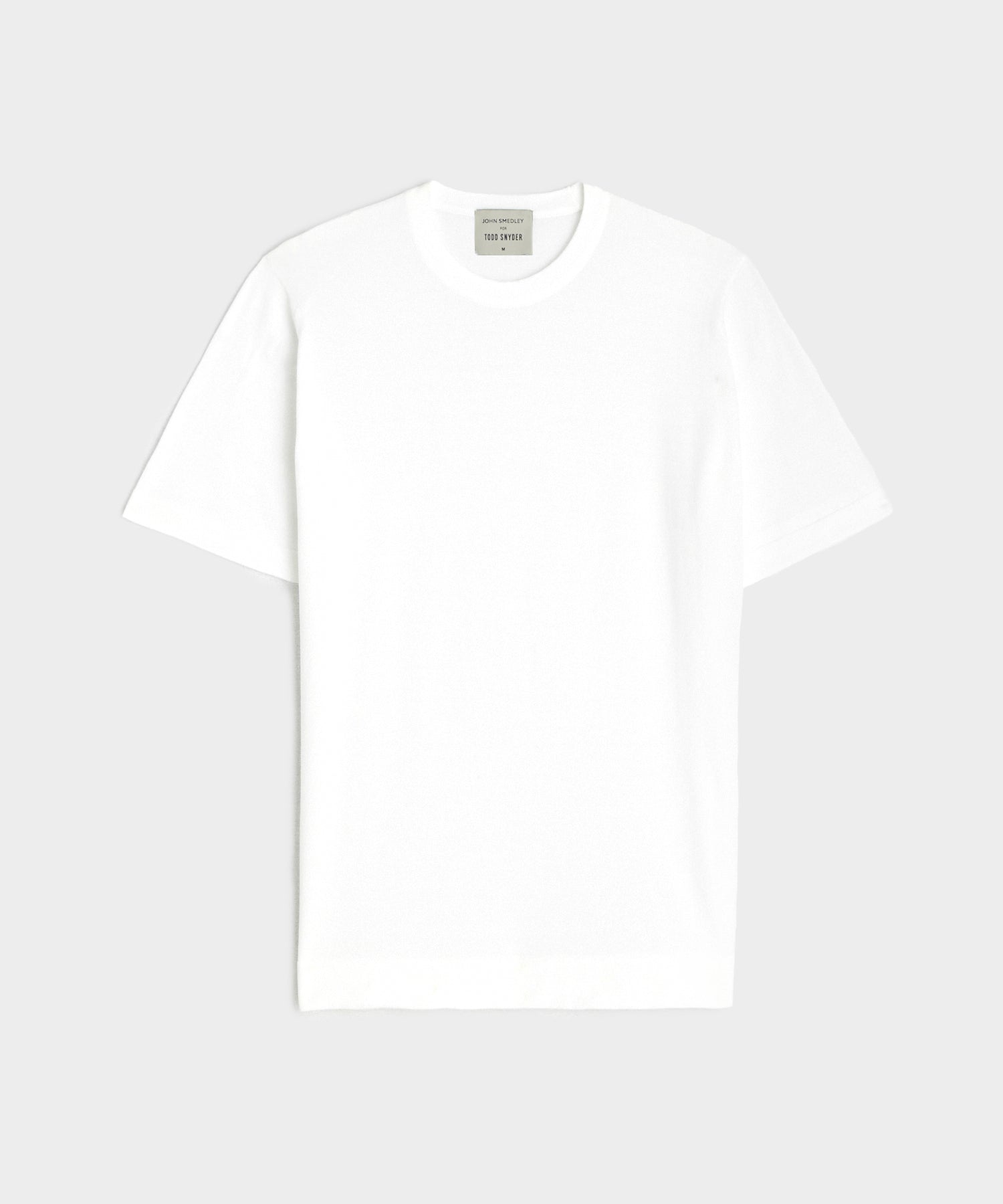 John Smedley x Todd Snyder Lorca Short Sleeve Knit Shirt in White