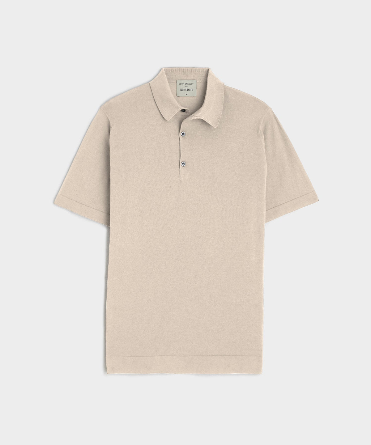 John Smedley x Todd Snyder Mycroft Polo in Toasted Almond