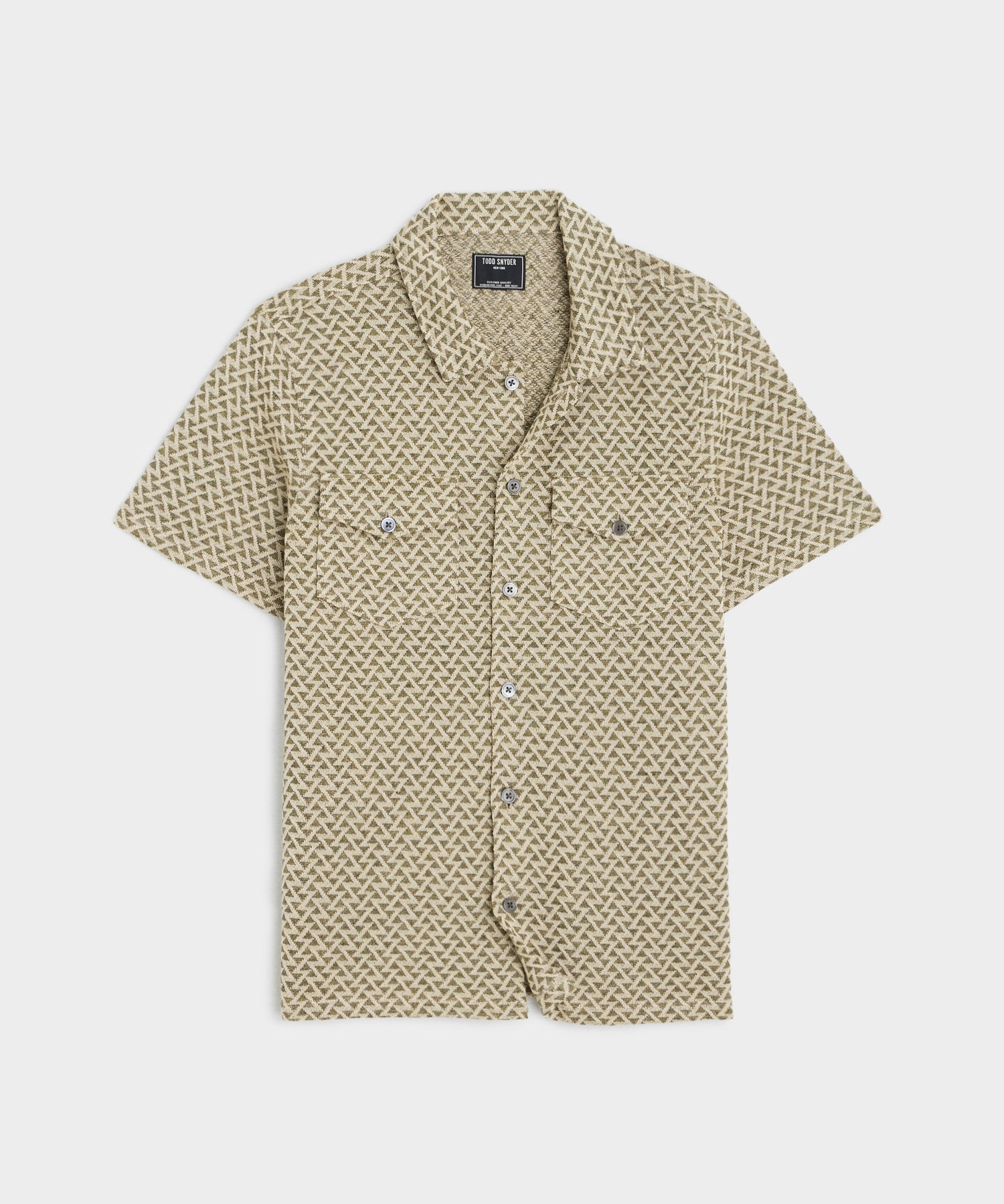 Knit Jacquard POLO Shirt in Faded Surplus