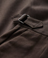 Lightweight Cotton Side Tab Trouser in Dark Chocolate