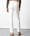 Lightweight Cotton Side Tab Trouser in White
