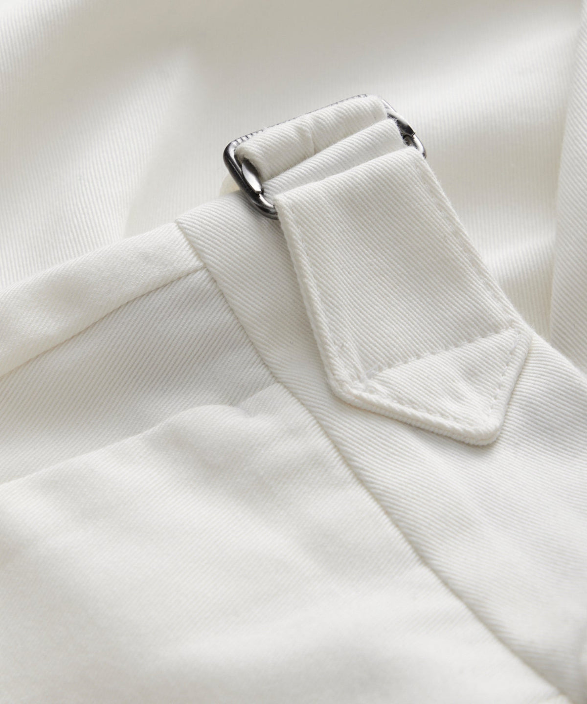 Lightweight Cotton Side Tab Trouser in White
