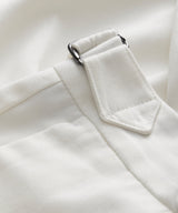 Lightweight Cotton Side Tab Trouser in White