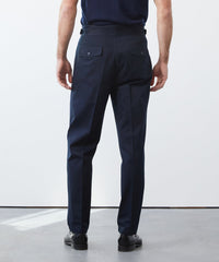 Lightweight Italian Cotton Gurkha Trouser in True Navy