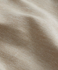 Linen Cotton Herringbone Beach Pant in Desert Beige