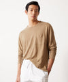Linen Jersey Long Sleeve T-Shirt in Pine Cone