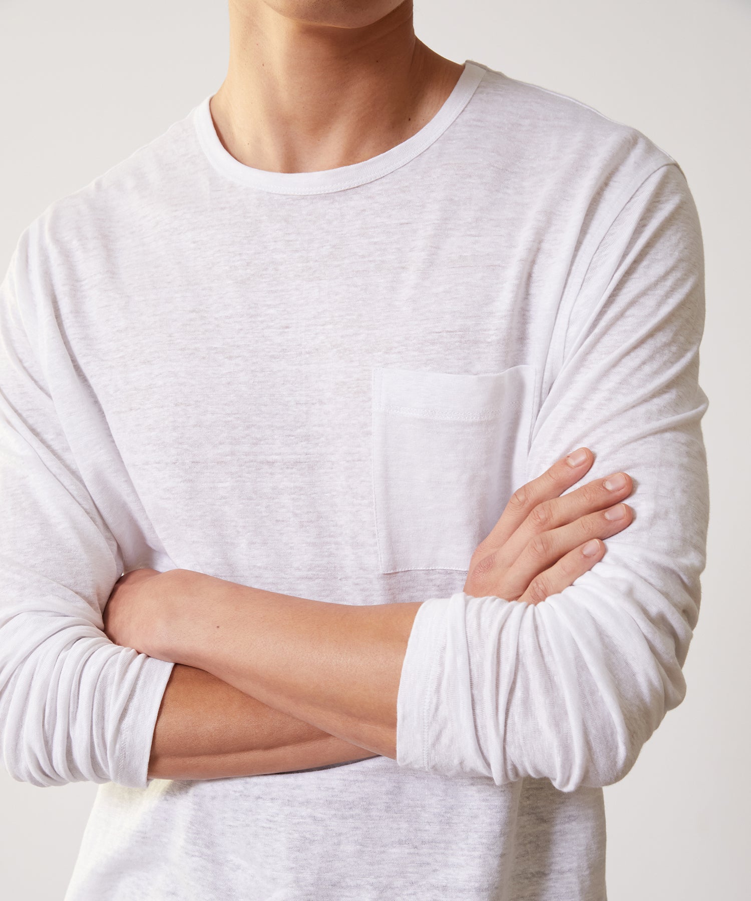 【週末値下げ中】French Linen Long Sleeve T linen-jersey-long-sleeve-t-
