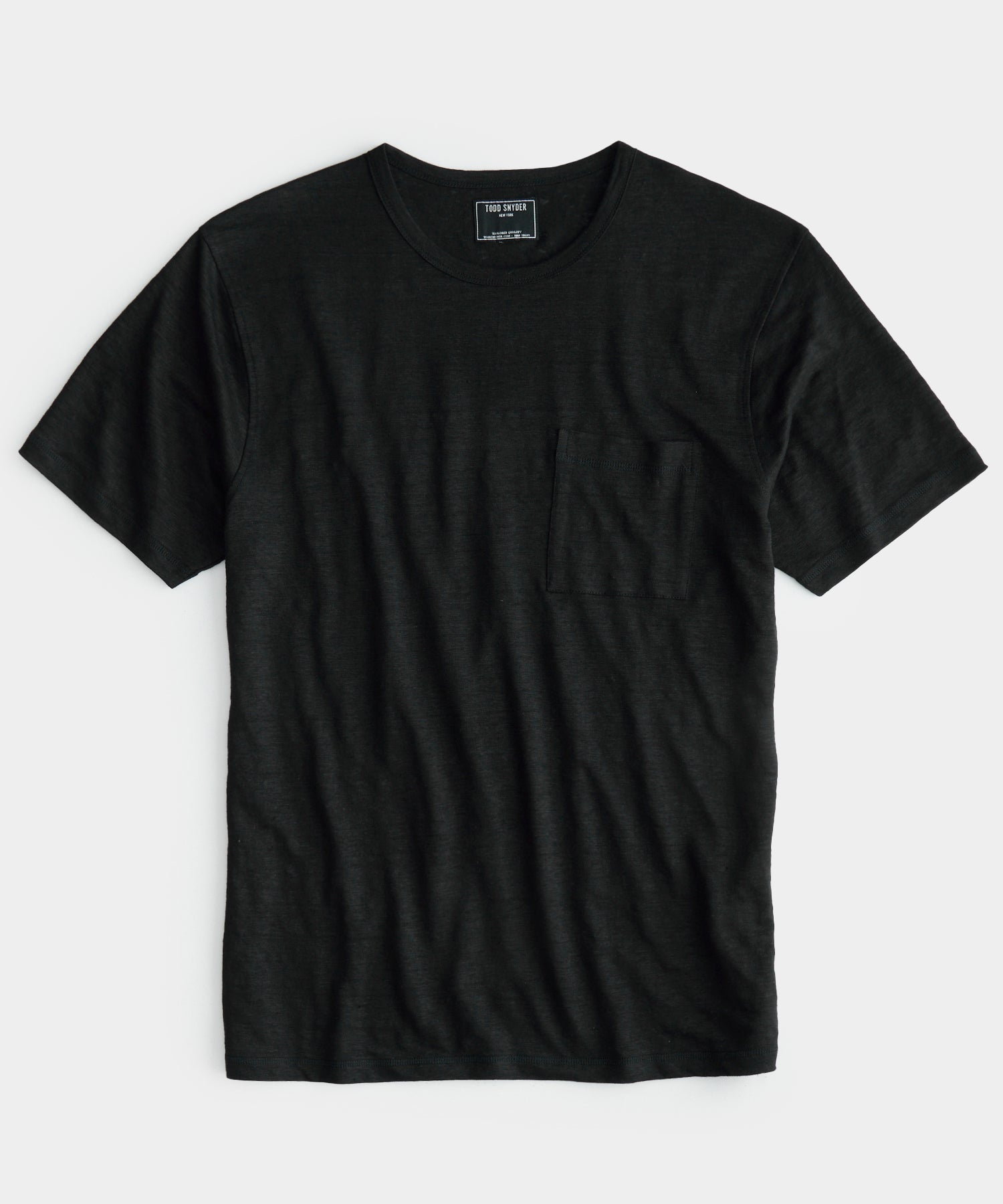 Linen Jersey T-Shirt in Black
