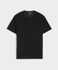 Linen Jersey T-Shirt in Blacktop