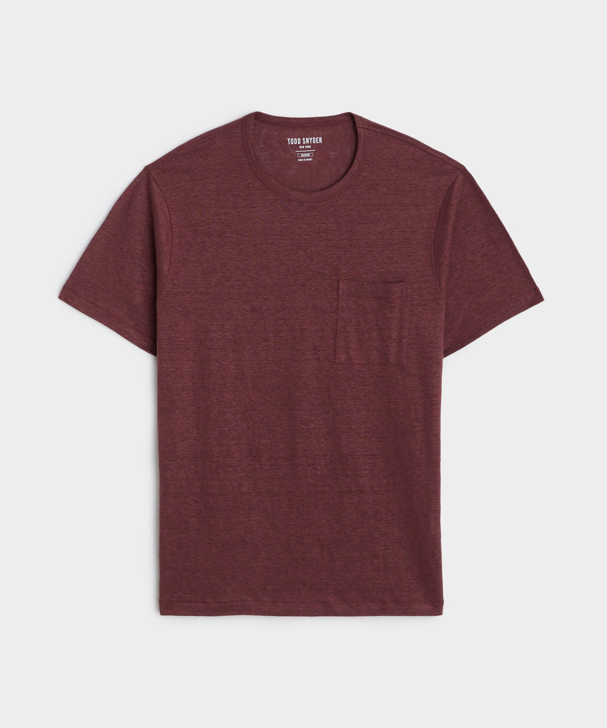 Linen Jersey T-Shirt in Classic Burgundy