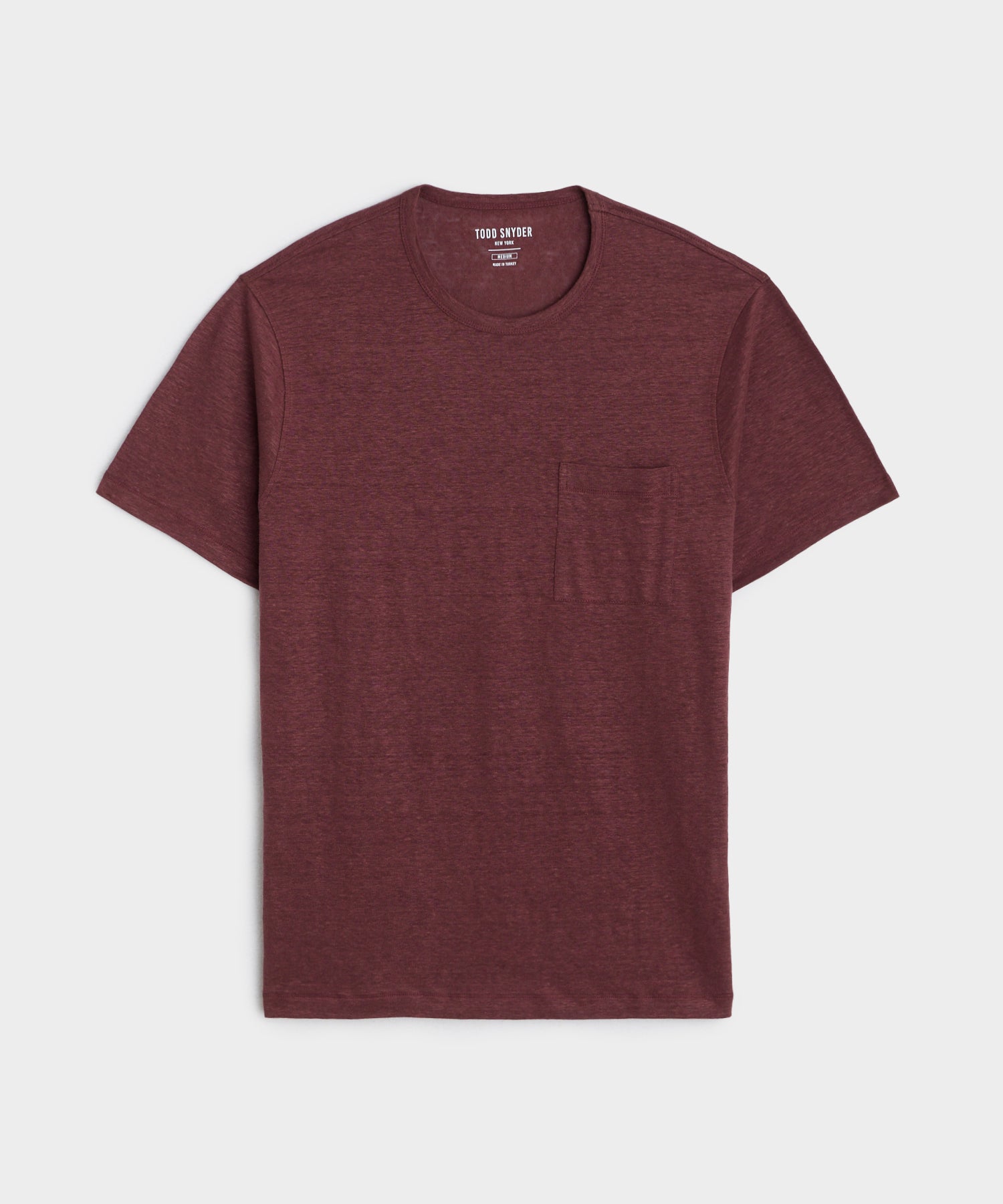 Linen Jersey T-Shirt in Classic Burgundy