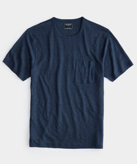 Linen Jersey T-Shirt in Classic Navy