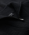 Luxe Cashmere Zip Mock Neck in Black