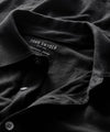 Made in L.A. Full-Placket Jersey Polo in Black