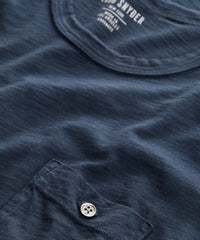 Made in L.A. Homespun Slub Long Sleeve T-Shirt in Original Navy