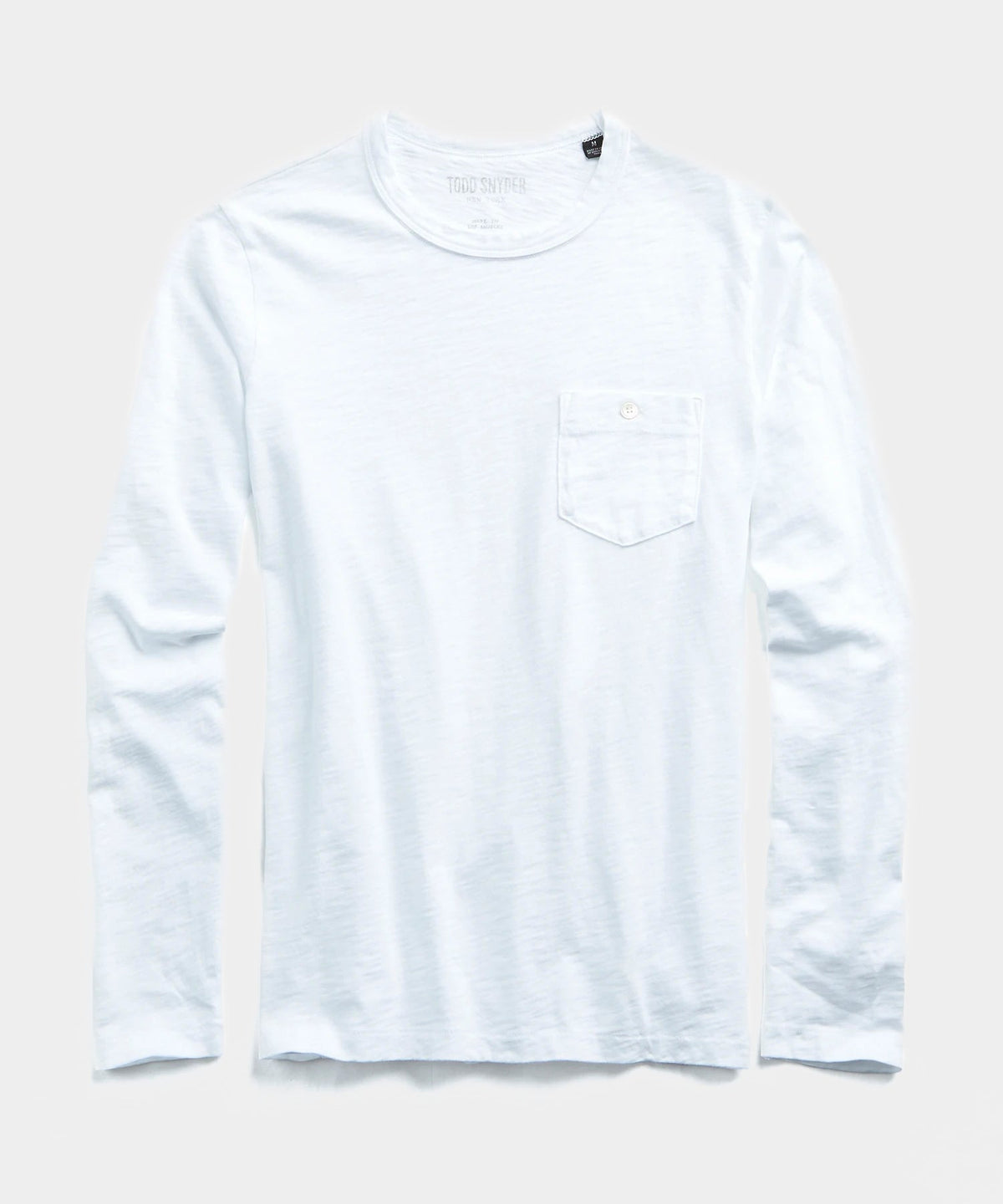 Made in L.A. Homespun Slub Long Sleeve T-Shirt in White
