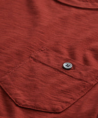 Made in L.A. Homespun Slub Pocket T-Shirt in Barn Red