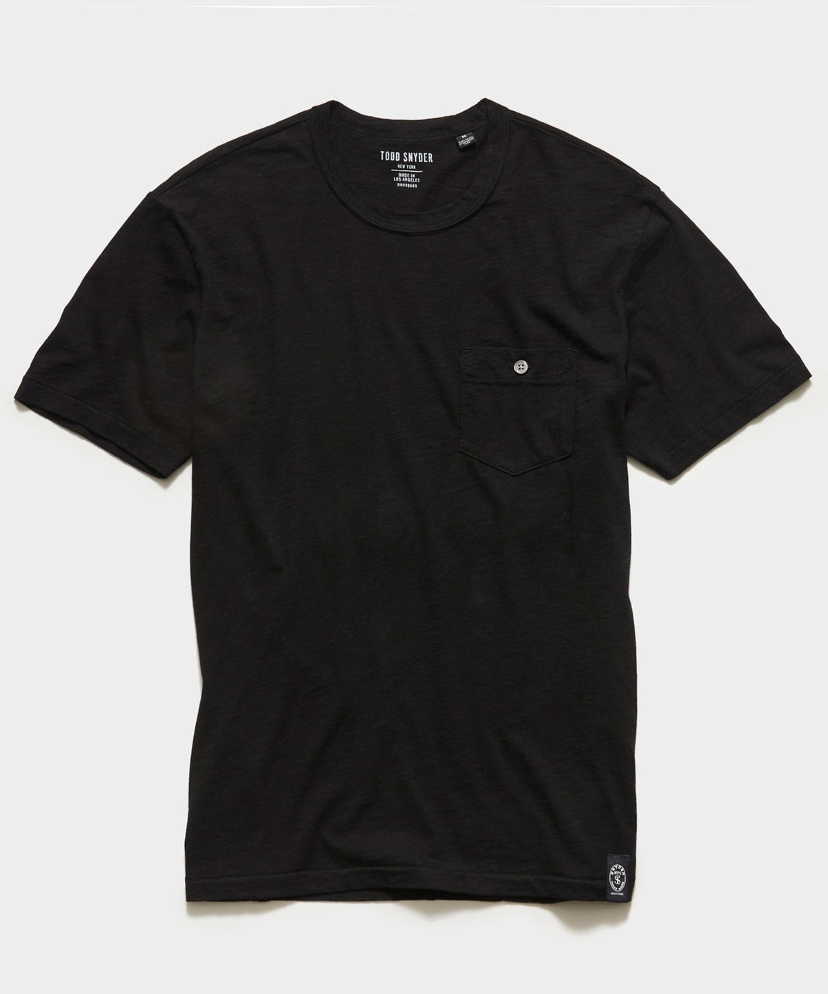 Made in L.A. Homespun Slub Pocket T-Shirt in Black