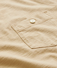 Made in L.A. Homespun Slub Pocket T-Shirt in Desert Beige