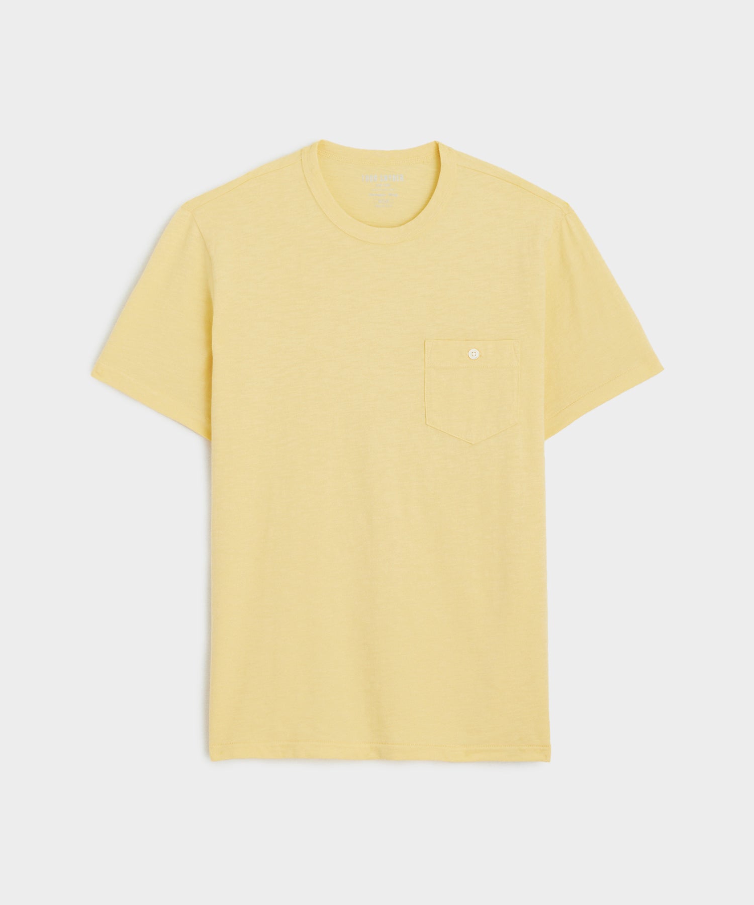 Made in L.A. Homespun Slub Pocket T-Shirt in  Lemon