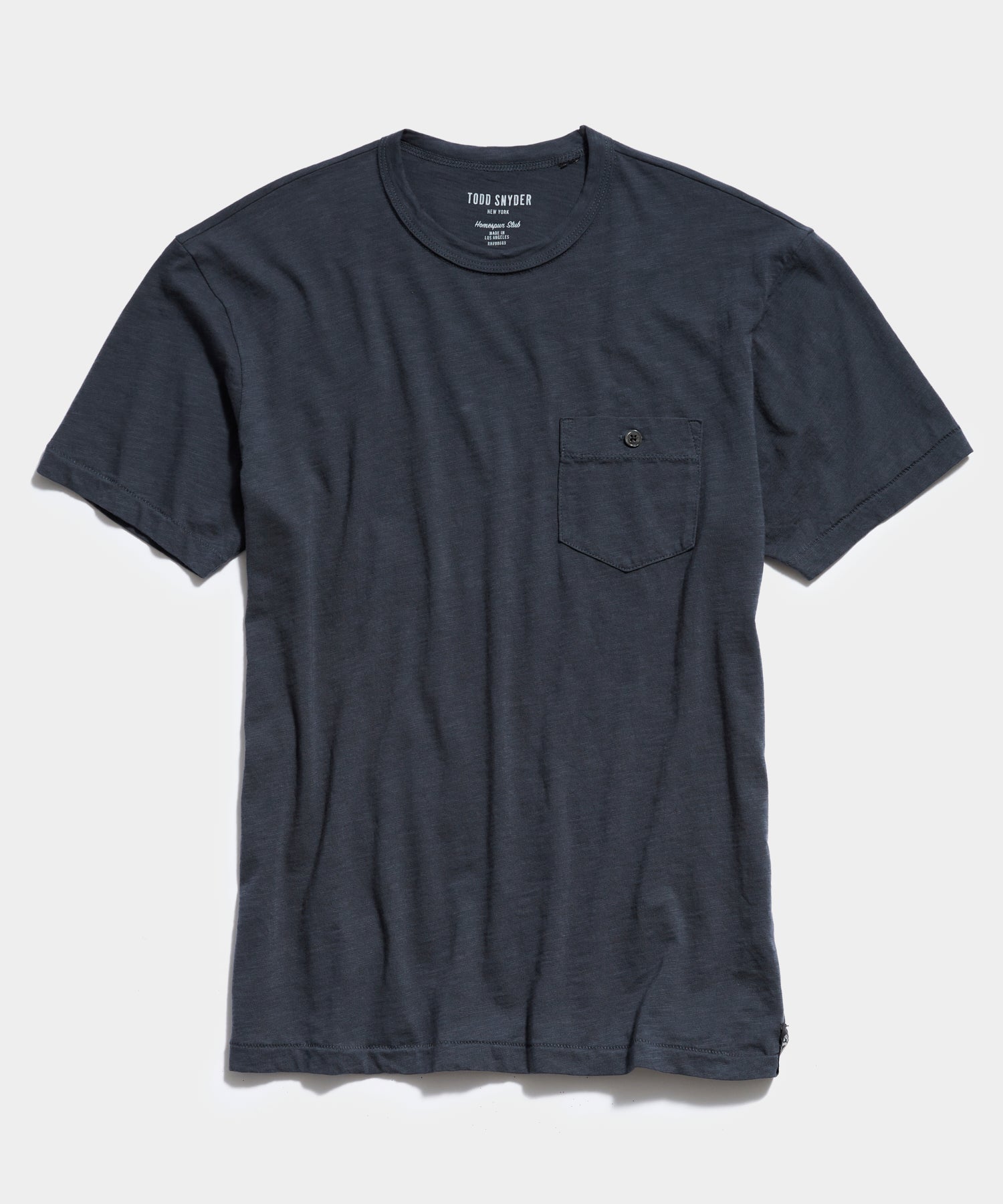Made In L.A. Homespun Slub Pocket T-Shirt in Railings