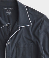 Made in L.A. Montauk Tipped Full Placket Polo in Railings