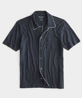 Made in L.A. Montauk Tipped Full Placket Polo in Railings