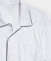 Made in L.A. Montauk Tipped Full Placket Polo in White