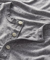 MADE IN L.A. SHORT SLEEVE JERSEY HENLEY in Grey Heather