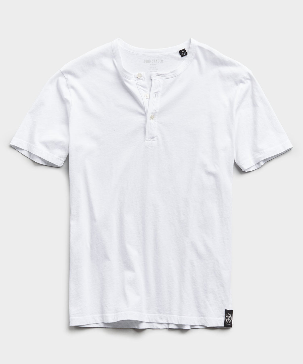 Made in L.A. Short Sleeve Jersey Henley in White