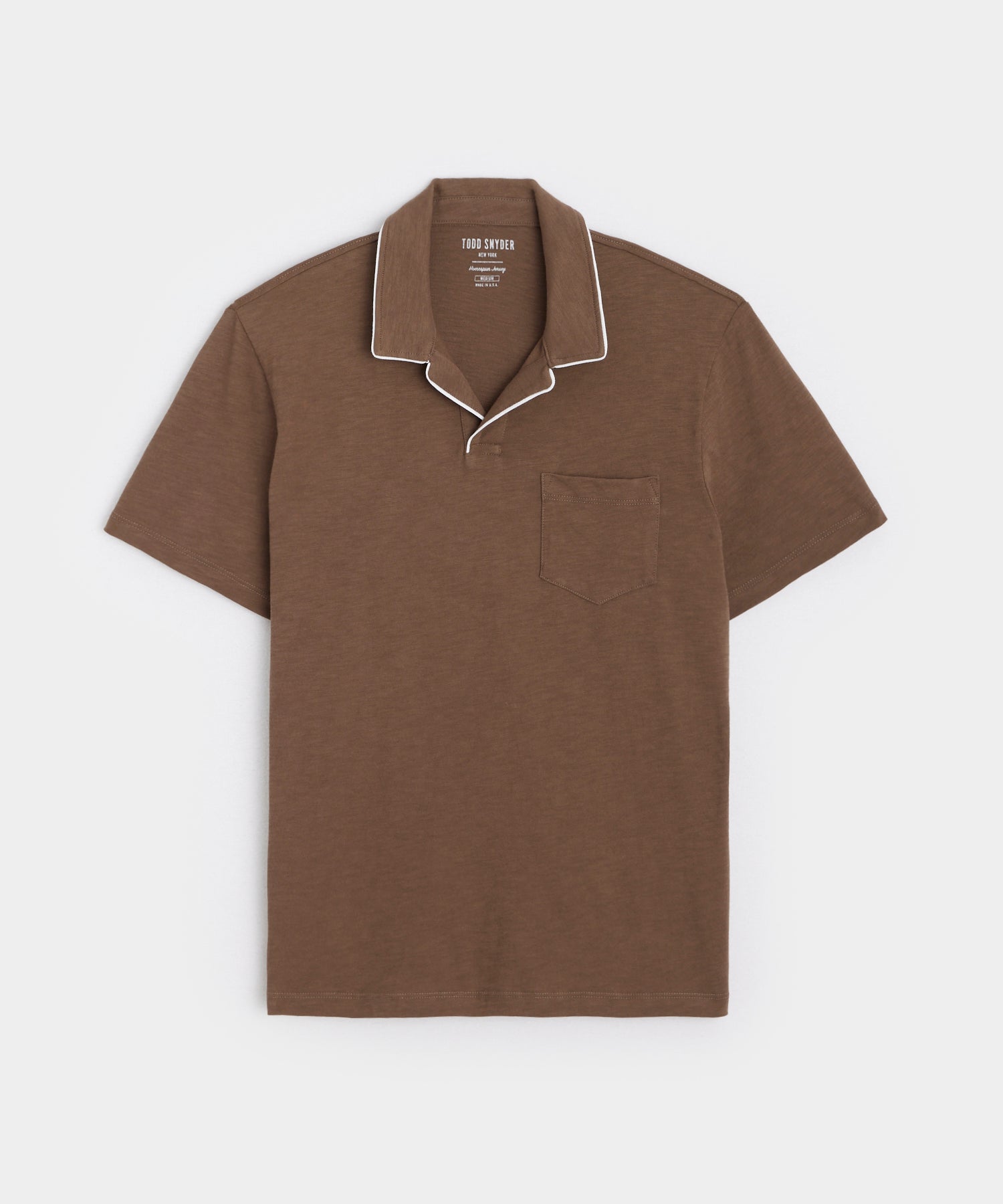 Made in L.A. Tipped Montauk Polo in Hickory