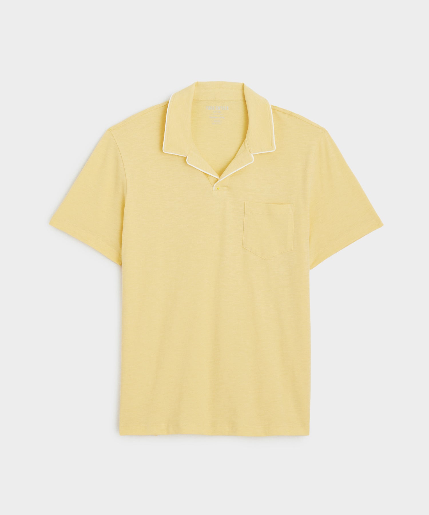 Made in L.A. Tipped Montauk Polo in Lemon