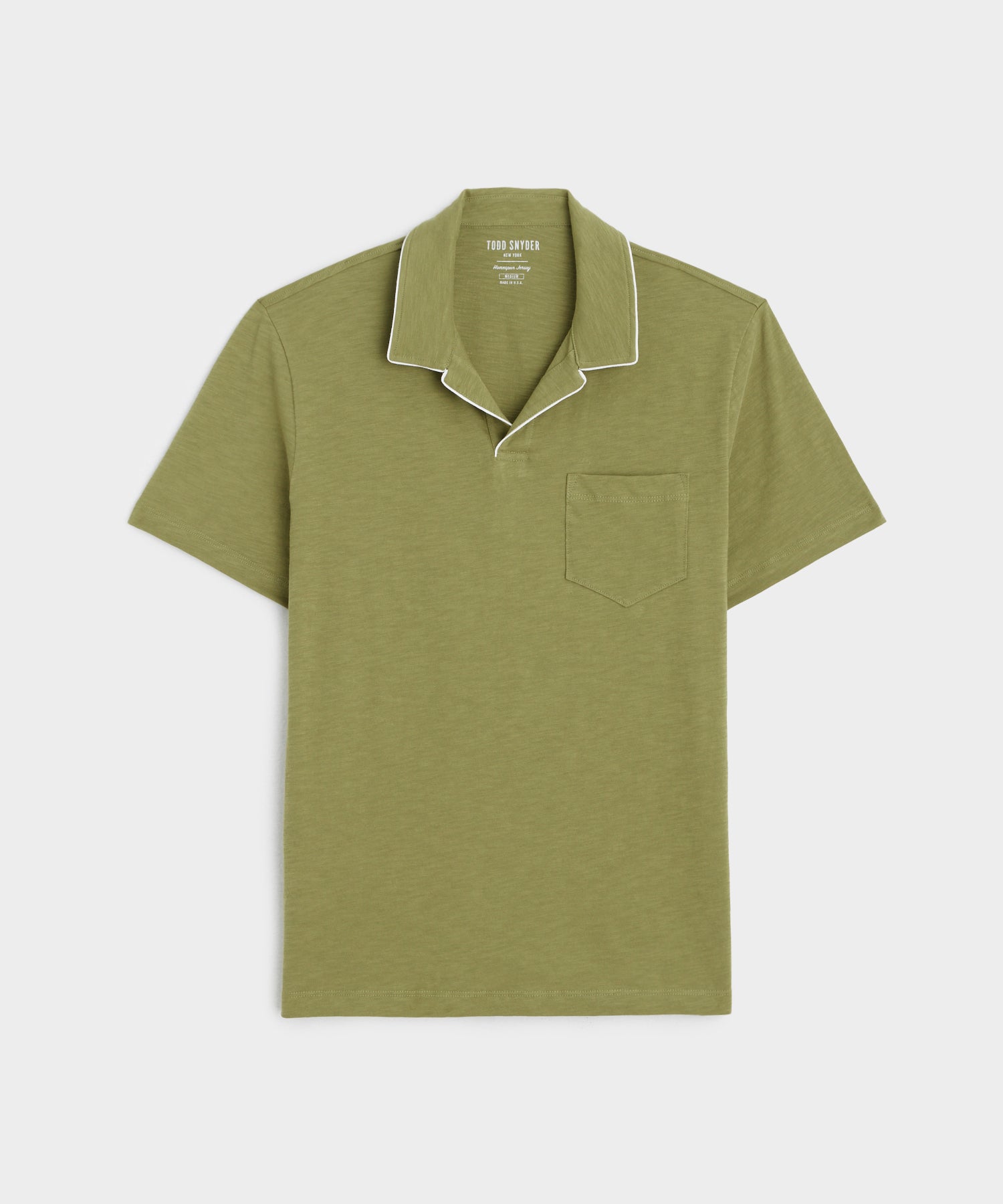 Made in L.A. Tipped Montauk Polo in Oregano