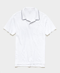 Made in L.A. Tipped Montauk Polo in White