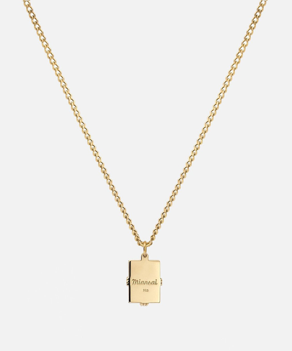 Miansai Lennox Necklace in Gold Vermiel and Onyx