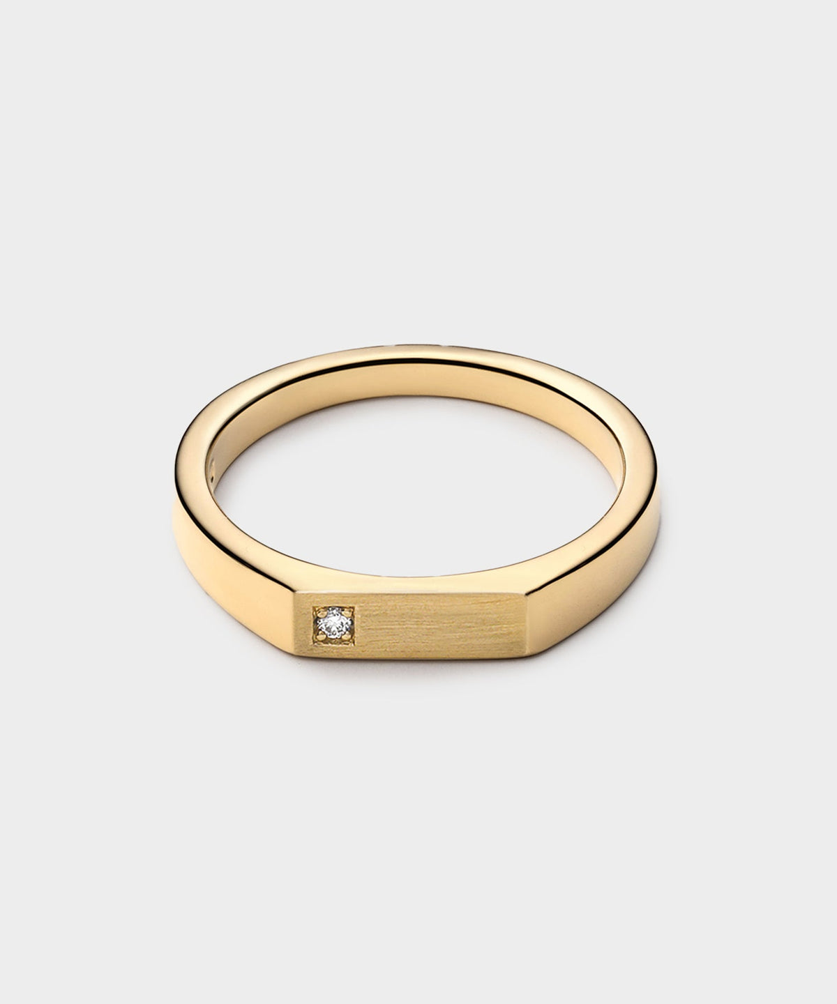 Miansai Gold Thin Geo Ring Diamond Ring