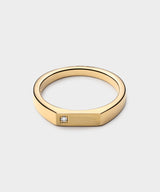 Miansai Gold Thin Geo Ring Diamond Ring