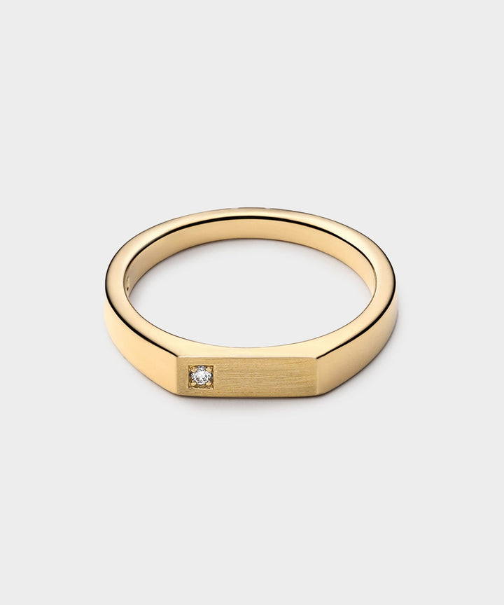 Miansai Gold Thin Geo Ring Diamond Ring