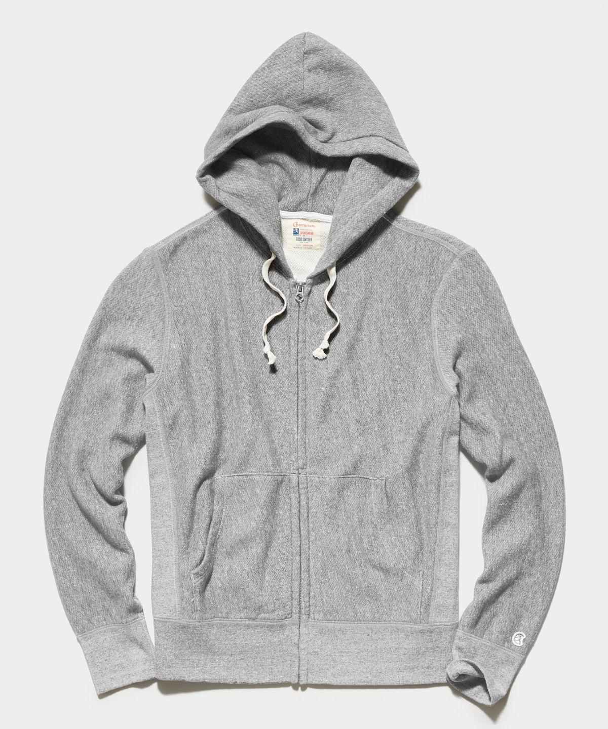 Champion Midweight Full Zip Hoodie in Antique Grey Mix