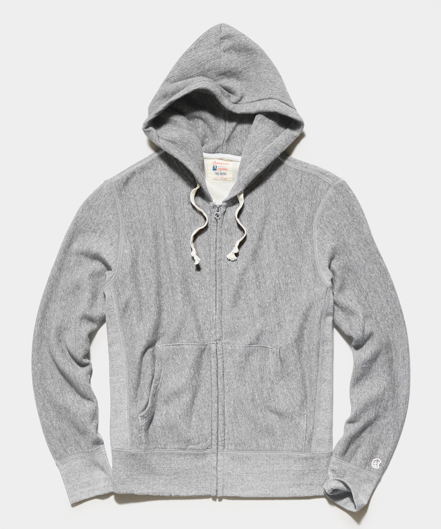 Champion Midweight Full Zip Hoodie in Antique Grey Mix