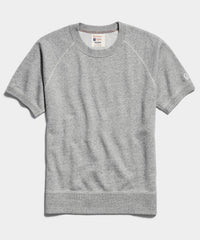 Midweight Short Sleeve Sweatshirt in Antique Grey Mix