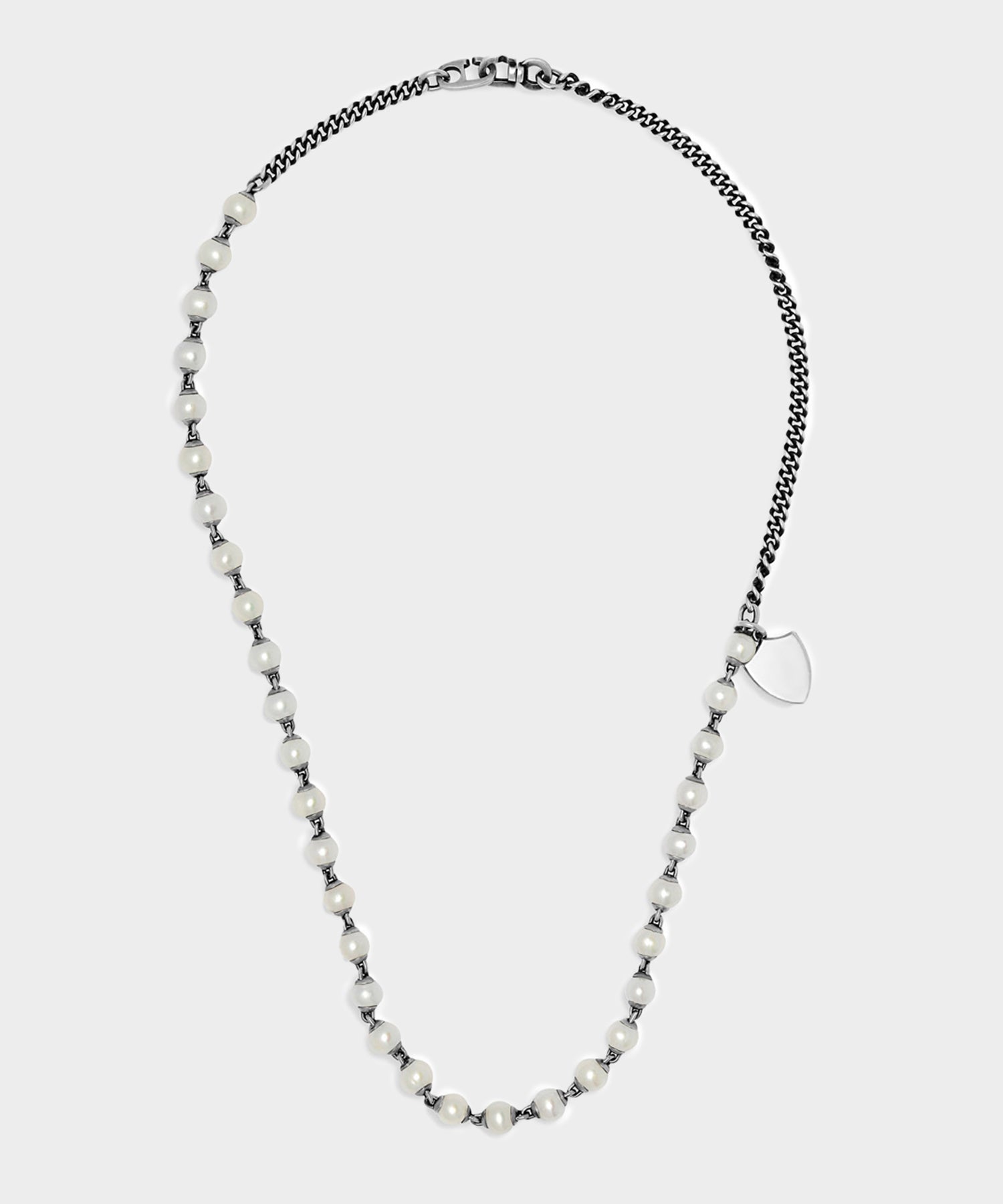 Mondi Necklace in Silver with White Pearls