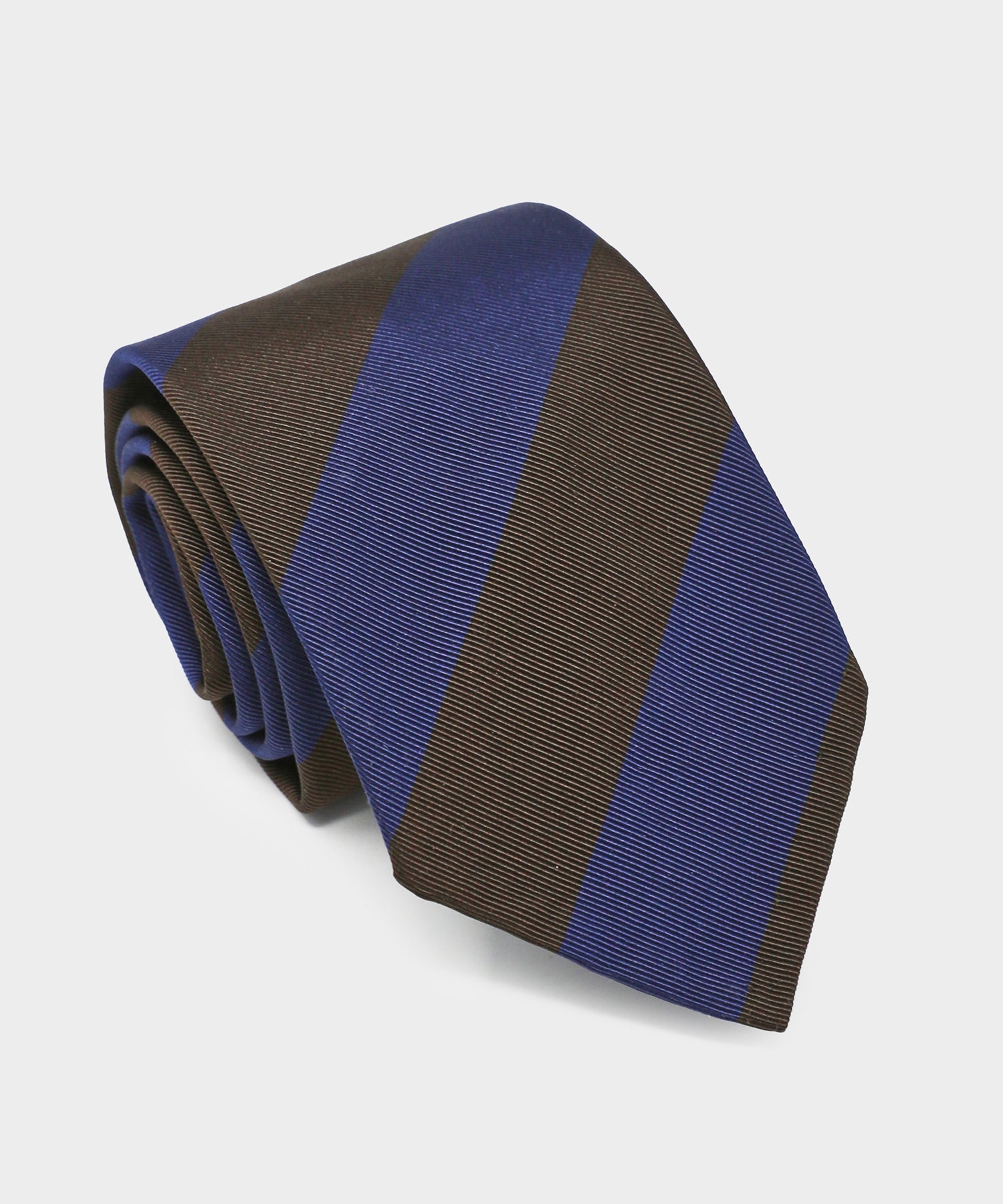 Navy Olive Block Stripe Tie