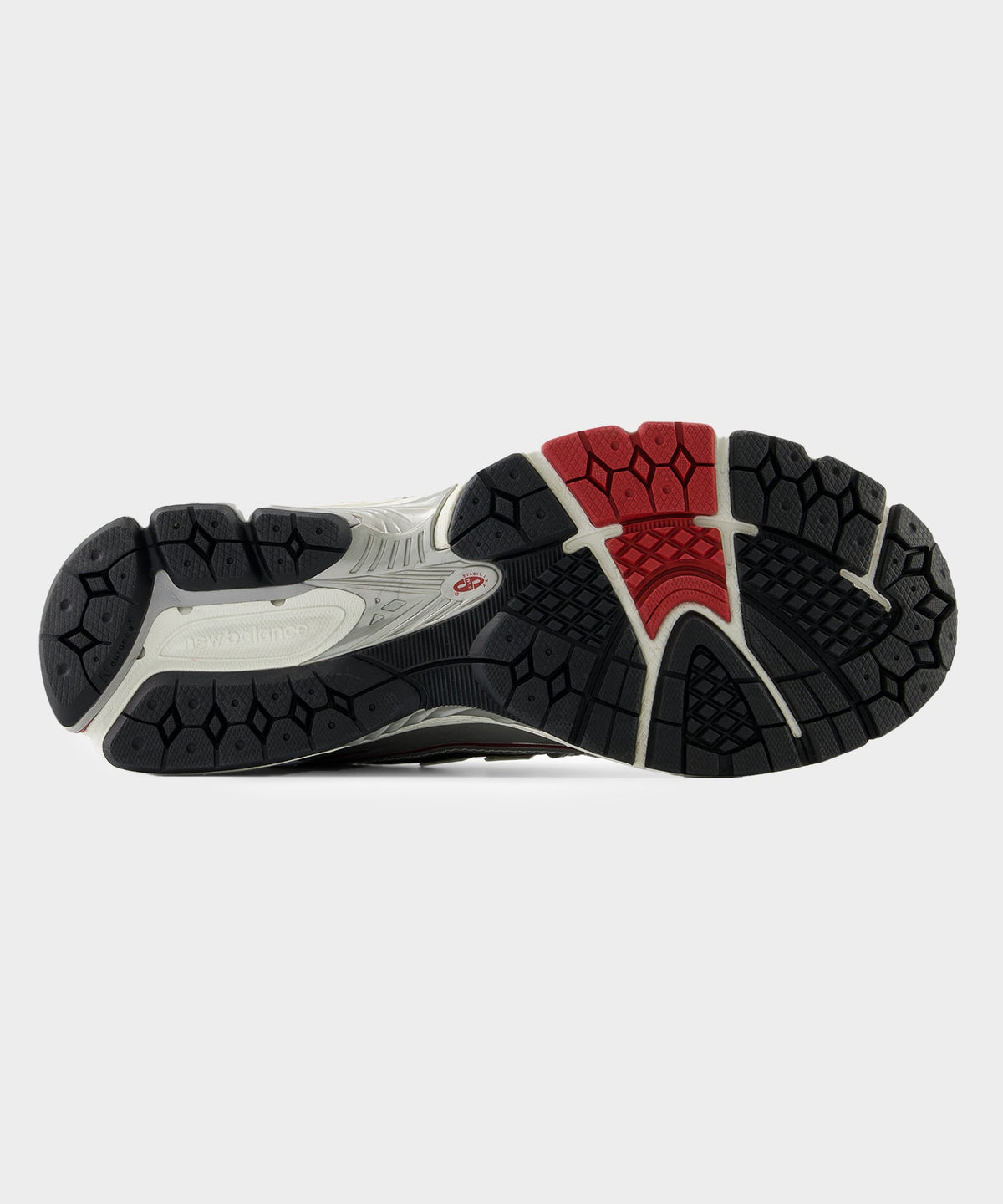 New Balance 1906R in Silver Metallic + Crimson