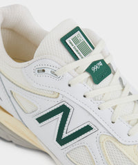 New Balance Made in the US 990v4 Green / White