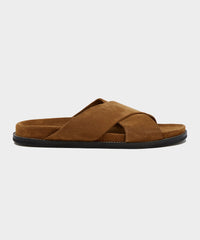 Nomad Suede Crossover Sandal in Tobacco