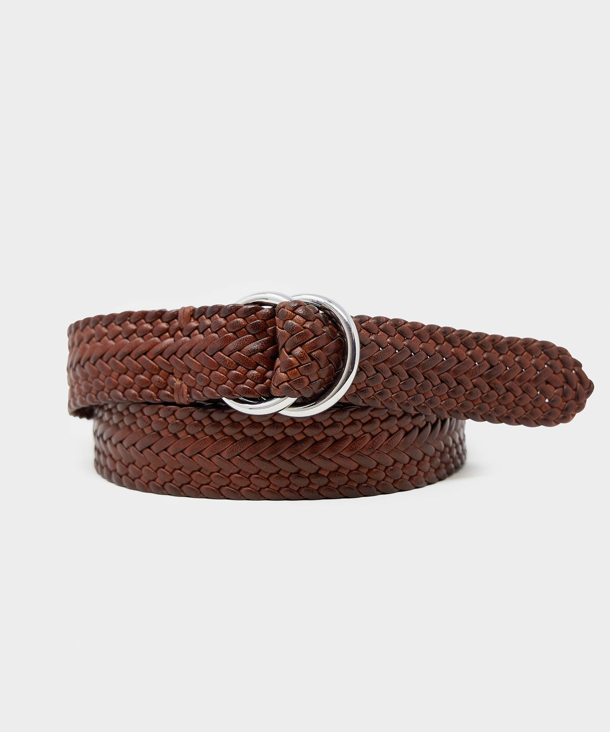 O-Ring Braided Belt in Warm Cognac