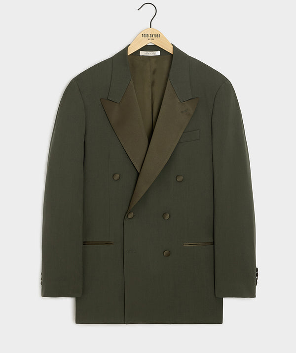 Italian Gabardine Double-Breasted Tuxedo Jacket
