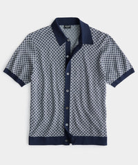 Over-Under Geo Full-Placket Polo